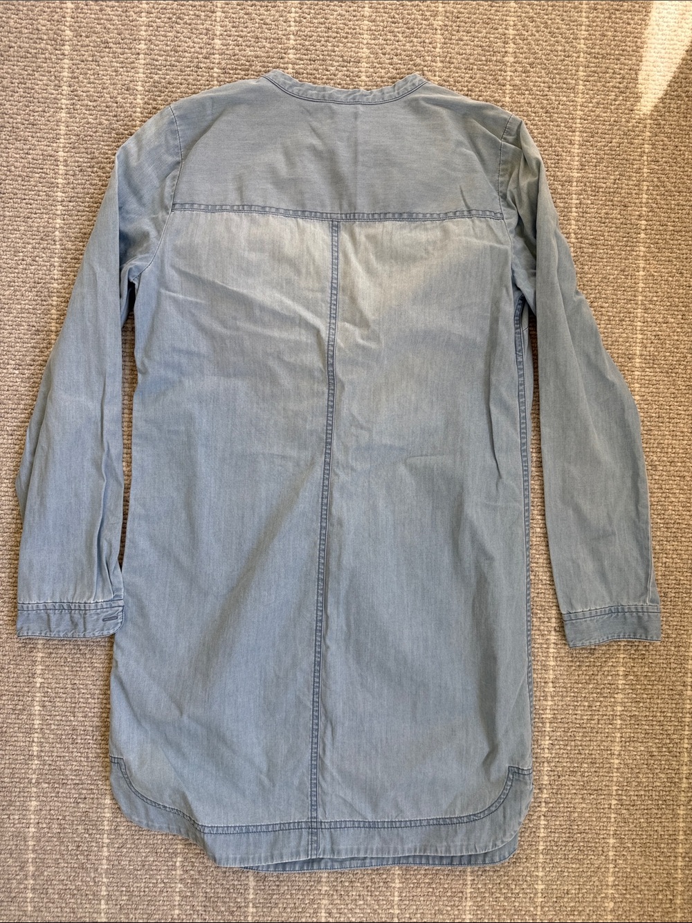 J. Crew Factory Light Blue Denim Button-Front Tunic Women’s Size Small - Picture 6 of 7